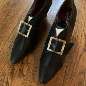 Re-Mix Vintage Shoes Black Witch Heels Size 8